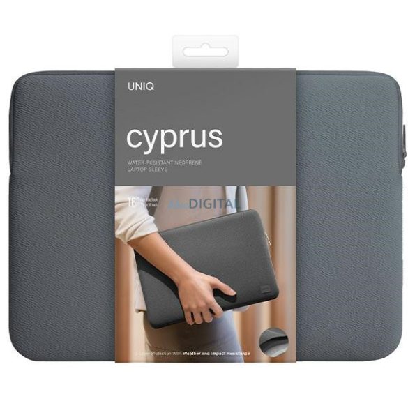 UNIQ neoprén laptop tok 16" Ciprus vízálló Onyx