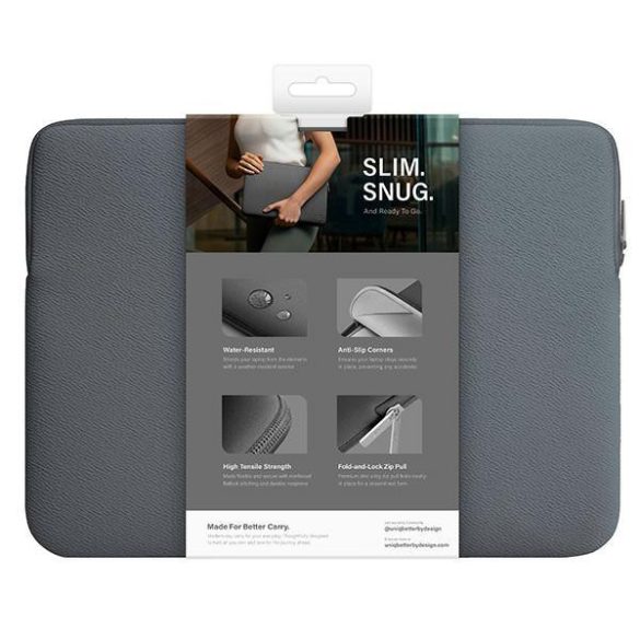 UNIQ neoprén laptop tok 16" Ciprus vízálló Onyx