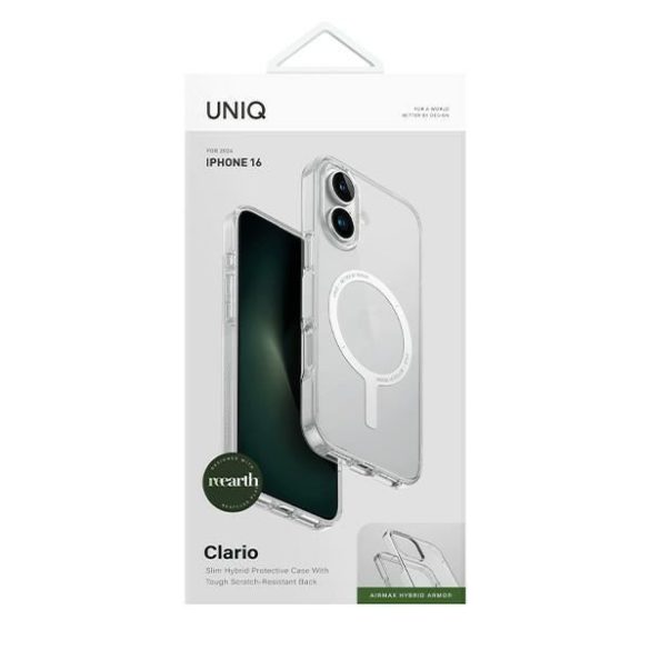 Uniq Clario Magclick Charging tok iPhone 16 - átlátszó