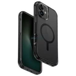   Uniq Combat Magclick Charging tok iPhone 16 Plus - átlátszó fekete szegéllyel