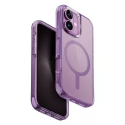   Uniq Combat Magclick Charging tok iPhone 16 Plus - átlátszó rózsaszín szegéllyel