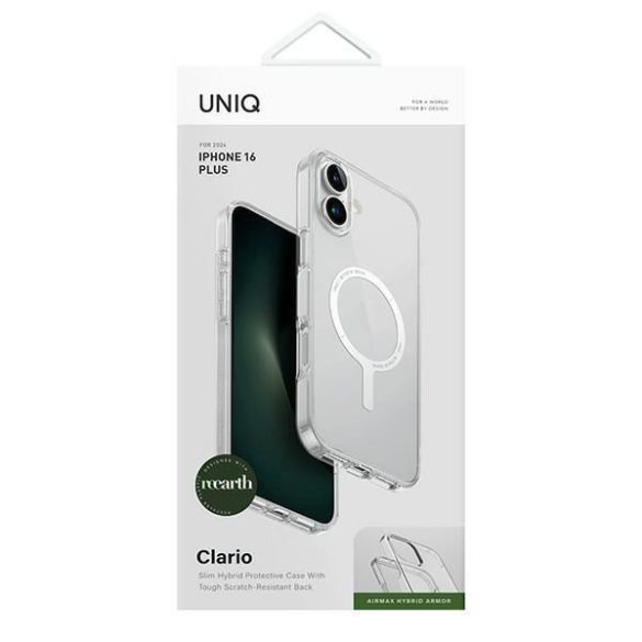 Uniq Clario Magclick Charging tok iPhone 16 Plus - átlátszó