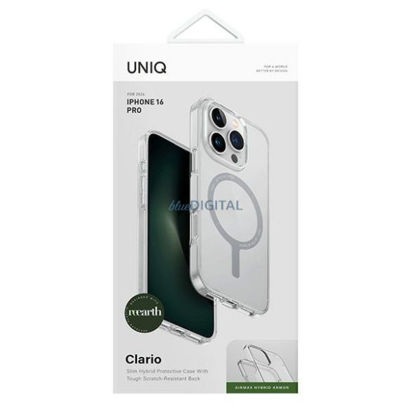 Uniq Clario Magclick Charging tok iPhone 16 Pro - átlátszó