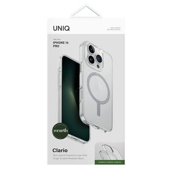 Uniq Clario Magclick Charging tok iPhone 16 Pro - átlátszó