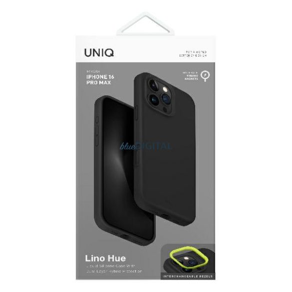 Uniq Lino Hue Magclick Charging tok iPhone 16 Pro - szénszürke