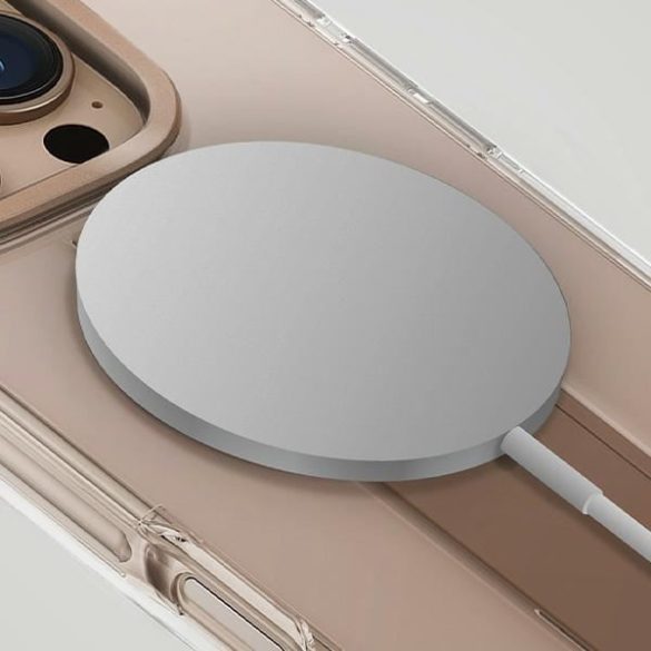 Uniq Heldro Max Magclick Charging tok kitámasztóval iPhone 16 Pro - átlátszó