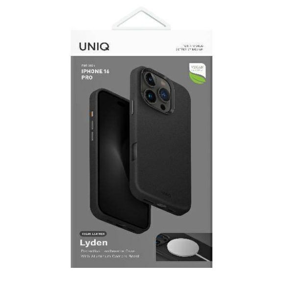 UNIQ Lyden iPhone 16 Pro 6.3" Magclick töltőtáska fekete/Dallas Black