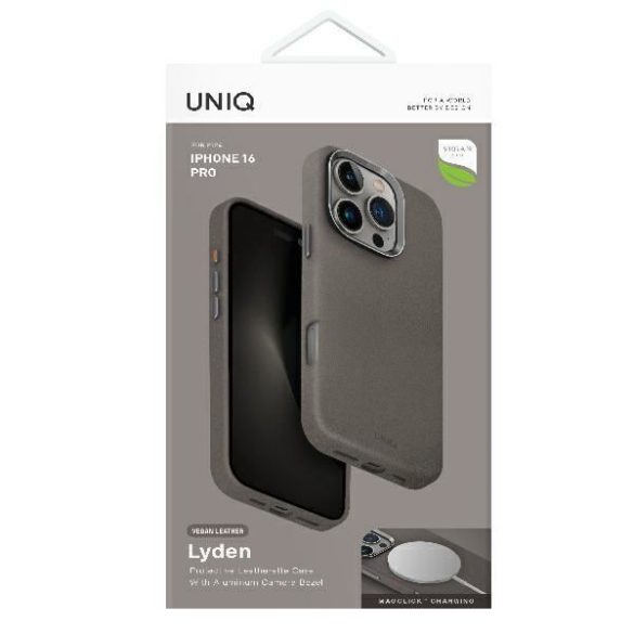 Uniq Lyden Magclick Charging tok iPhone 16 Pro - tópszürke