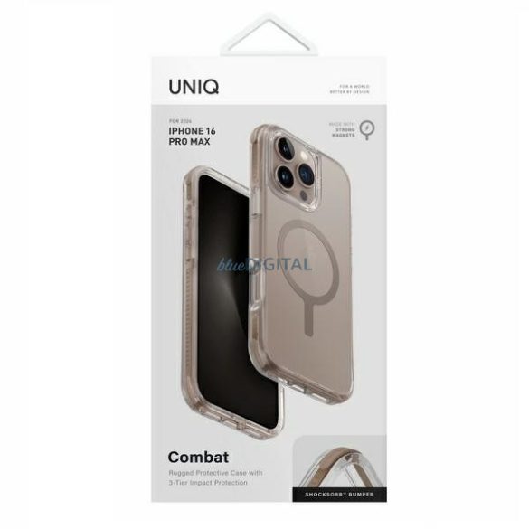 UNIQ Combat Magclick Charging tok iPhone 16 Pro Max - arany színű