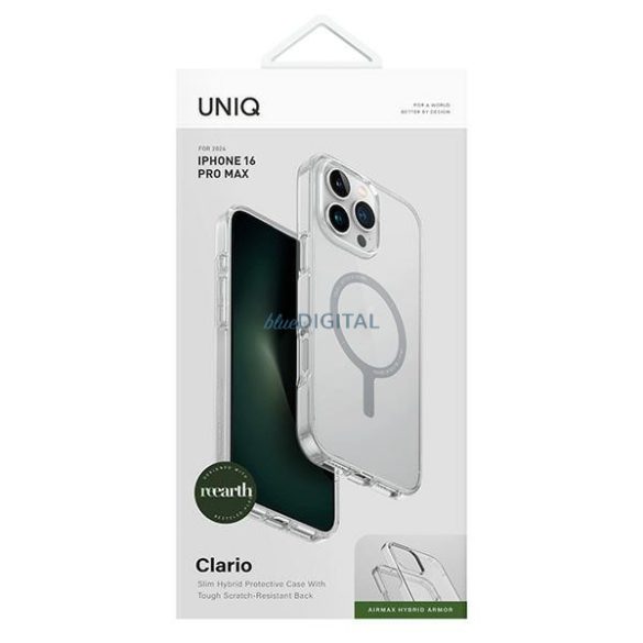 Uniq Clario Magclick Charging tok iPhone 16 Pro Max - átlátszó