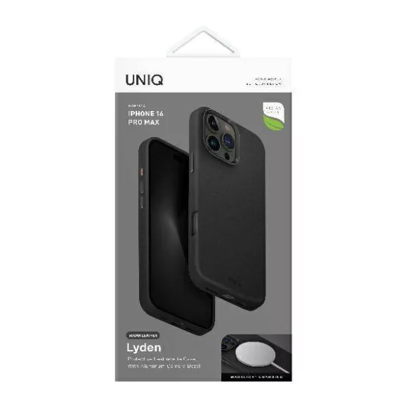 UNIQ Lyden tok iPhone 16 Pro Max 6.9" Magclick töltés fekete/Dallas fekete