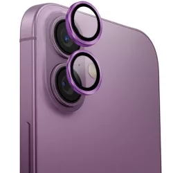   UNIQ Optix alumínium kamera lencse védő üveg rózsaszín szegéllyel iPhone 16 / 16 Plus