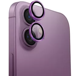   UNIQ Optix alumínium kamera lencse védő üveg rózsaszín szegéllyel iPhone 16 / 16 Plus
