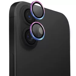   UNIQ Optix alumínium kamera lencse védő üveg színes szegéllyel iPhone 16 / 16 Plus