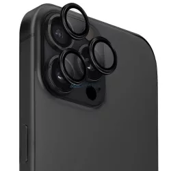   UNIQ Optix alumínium kamera-lencsevédő iPhone 16 Pro 6,3" / 16 Pro Max 6,9" éjfekete üveg