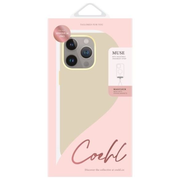 Uniq Coehl Muse Magnetic Charging tok iPhone 16 Pro - bézs