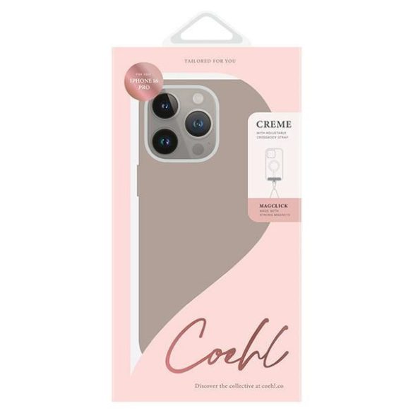 Uniq Coehl Creme Magnetic Charging tok iPhone 16 Pro - tópszürke