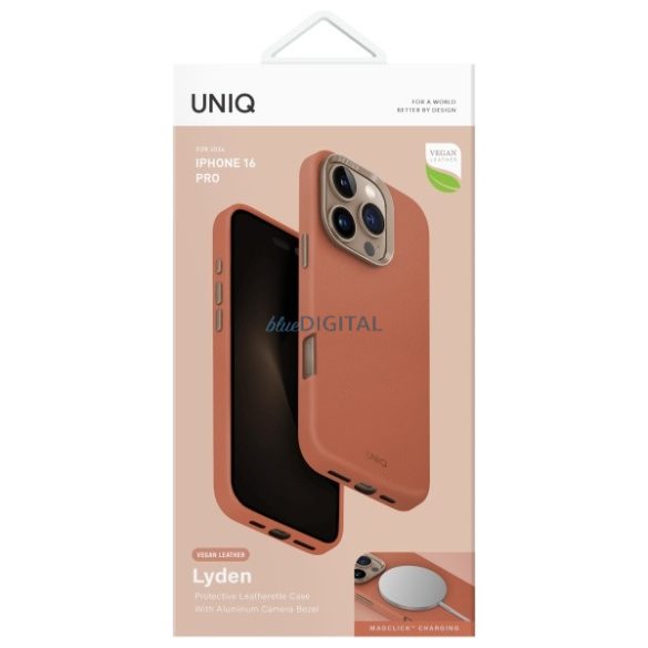 UNIQ Lyden Magclick Charging tok iPhone 16 Pro - téglavörös