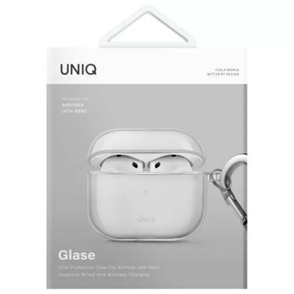 UNIQ tok Glase AirPods 4 fényes átlátszó