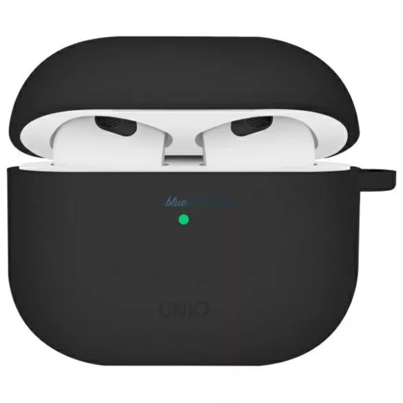 UNIQ tok Nexo AirPods 4 + fülkampók szilikon fekete