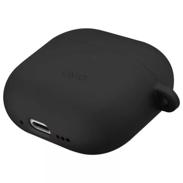 UNIQ tok Nexo AirPods 4 + fülkampók szilikon fekete