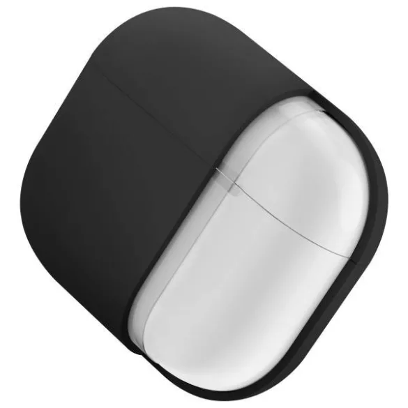 UNIQ tok Nexo AirPods 4 + fülkampók szilikon fekete