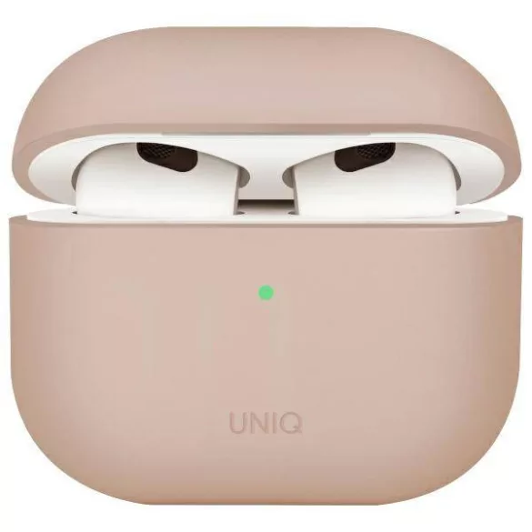 UNIQ tok Lino AirPods 4 szilikon rózsaszín pirítós