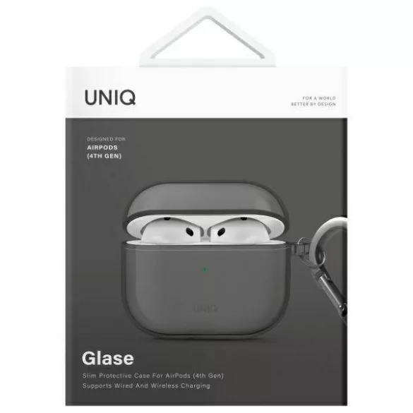 UNIQ tok Glase AirPods 4 fényes füst