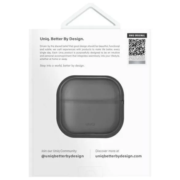 UNIQ tok Glase AirPods 4 fényes füst