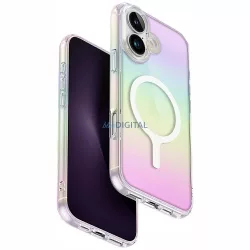   UNIQ Iridescia tok iPhone 16 Plus Magclick töltéshez, holografikus kivitelben