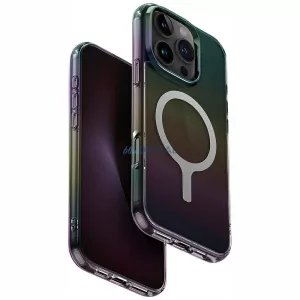 UNIQ Iridescia tok iPhone 16 Pro Magclick töltéshez, éjfekete