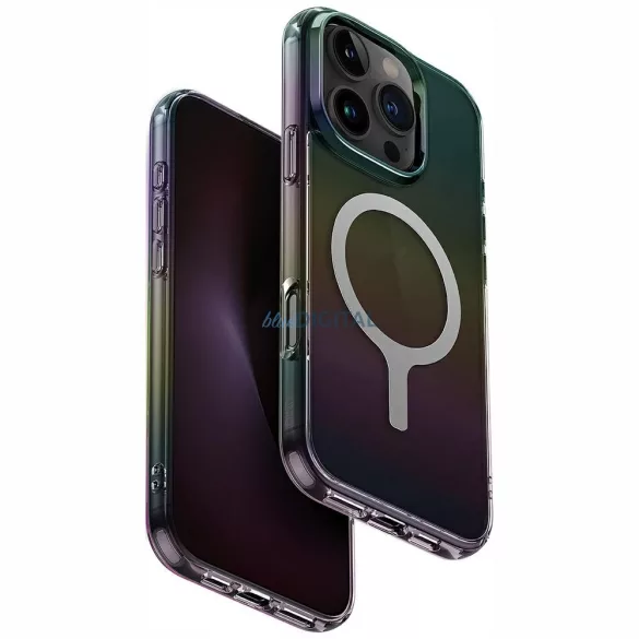 UNIQ Iridescia tok iPhone 16 Pro Magclick töltéshez, éjfekete
