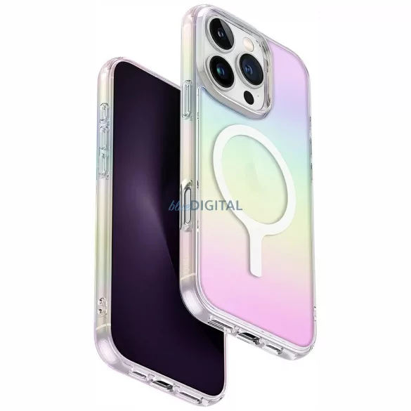 UNIQ Iridescia tok iPhone 16 Pro Max Magclick töltéshez, holografikus kivitelben