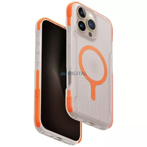 UNIQ Combat Active tok iPhone 16 Pro Max Magclick töltéshez, narancssárga