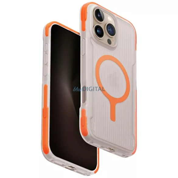 UNIQ Combat Active tok iPhone 16 Pro Max Magclick töltéshez, narancssárga