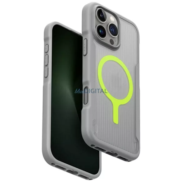 UNIQ Combat Active tok iPhone 16 Pro Max Magclick töltéshez, szürke