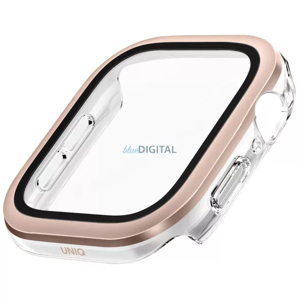 UNIQ Voute tok az Apple Watch Series 10 / 11 42mm-es sorozatához 42mm edzett üveg rózsaarany
