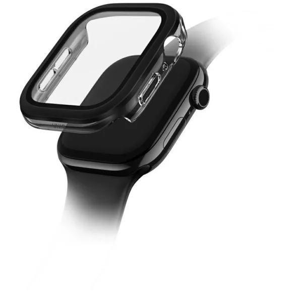 UNIQ Voute tok az Apple Watch Series 10 / 11 42mm-es sorozatához, edzett üveg fekete
