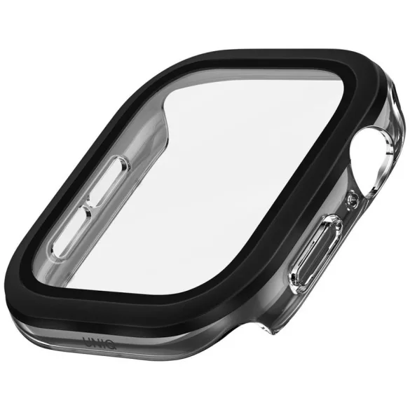 UNIQ Voute tok az Apple Watch Series 10 / 11 46mm-es sorozatához, edzett üveg fekete