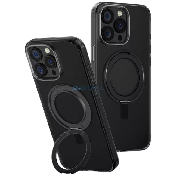UNIQ Swivix tok iPhone 16 Pro Max, 360°-ban forgatható támasztóval, fekete
