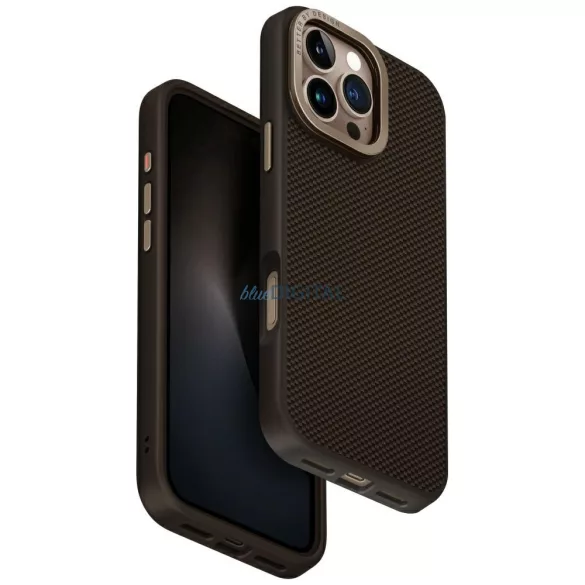 UNIQ Keva Max tok iPhone 16 Pro Max készülékhez, MagClick töltővel és kameratartóval, barna