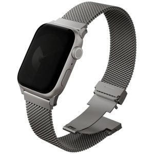 Pánt UNIQ Dante Pro Apple Watch 42/41/40mm-es órához rozsdamentes acél titánium ezüst