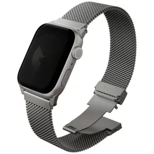 Pánt UNIQ Dante Pro az Apple Watch 49/46/45/44mm-es órájához rozsdamentes acél titánium ezüst