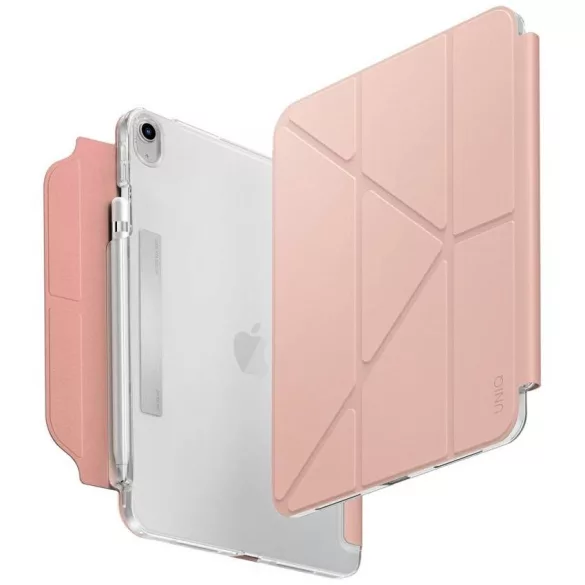 UNIQ Camden Click tok iPad 11" A16 (2025) / iPad 10.9" 10 gen. (2022) rózsaszín tokhoz