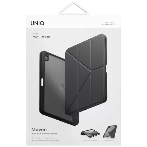 UNIQ Moven tok iPad 11" A16 (2025) / iPad 10.9" 10 gen. (2022) szürke tokhoz