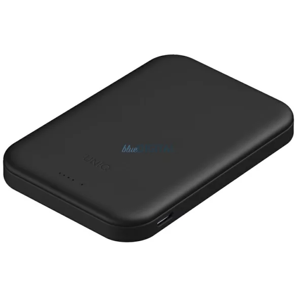 UNIQ Lyden Lexa mágneses powerbank, 5000 mAh, PD, USB-C, MagSafe, fekete