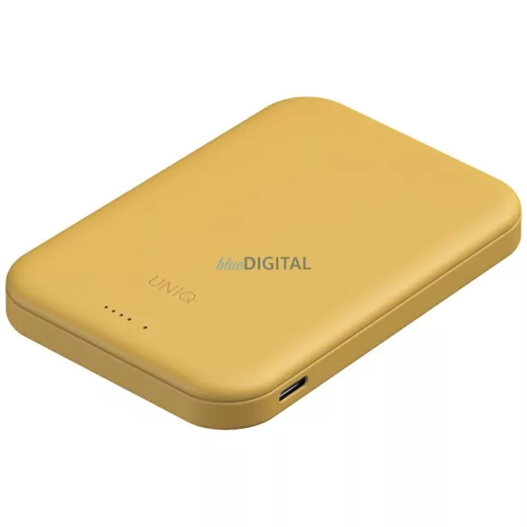 UNIQ Lyden Lexa mágneses 5000 mAh-s PD USB-C MagSafe powerbank, sárga