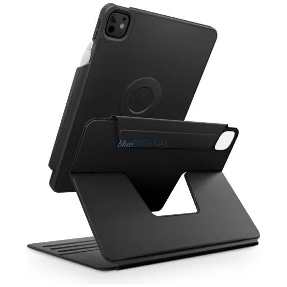 UNIQ Rovus Snapmount mágneses, 360°-ban forgatható, levehető tok iPad Pro 13" M4 (2024) készülékhez, fekete