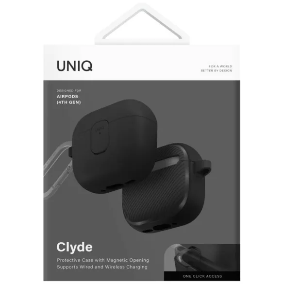 UNIQ Clyde tok AirPods 4 - fekete