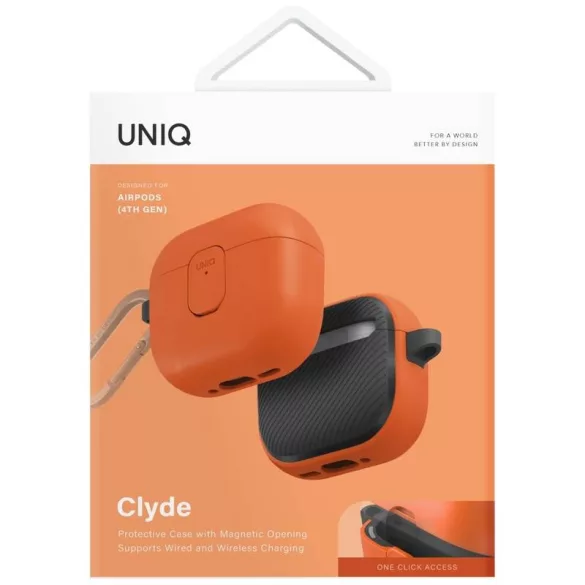 UNIQ Clyde tok AirPods 4 - narancssárga